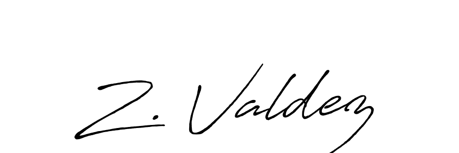 if you are searching for the best signature style for your name Z. Valdez. so please give up your signature search. here we have designed multiple signature styles  using Antro_Vectra_Bolder. Z. Valdez signature style 7 images and pictures png