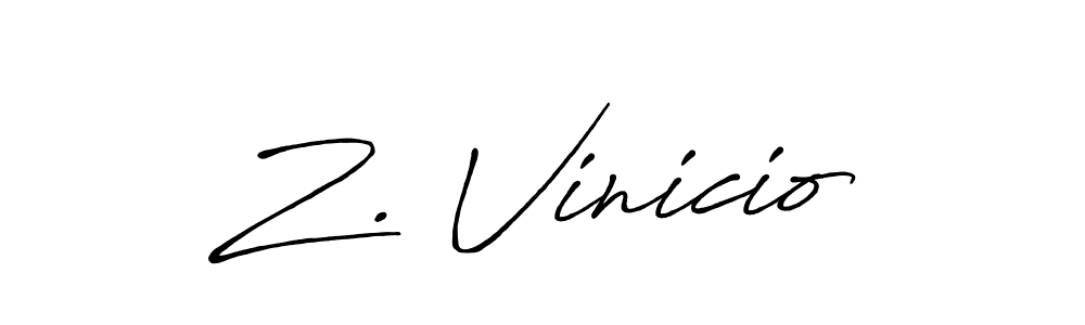 Similarly Antro_Vectra_Bolder is the best handwritten signature design. Signature creator online .You can use it as an online autograph creator for name Z. Vinicio. Z. Vinicio signature style 7 images and pictures png