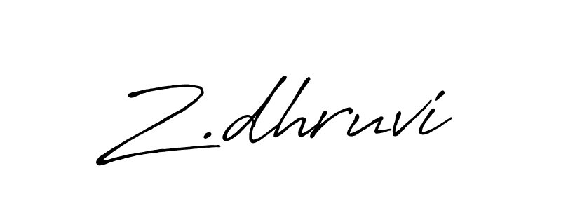 Make a beautiful signature design for name Z.dhruvi. With this signature (Antro_Vectra_Bolder) style, you can create a handwritten signature for free. Z.dhruvi signature style 7 images and pictures png