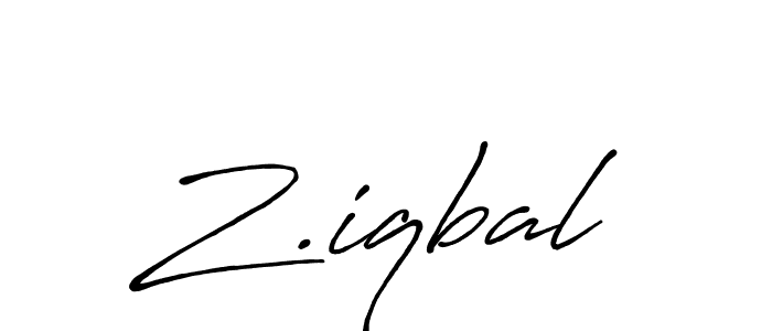 Design your own signature with our free online signature maker. With this signature software, you can create a handwritten (Antro_Vectra_Bolder) signature for name Z.iqbal. Z.iqbal signature style 7 images and pictures png
