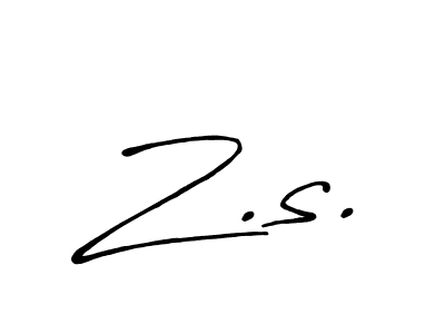 You should practise on your own different ways (Antro_Vectra_Bolder) to write your name (Z.s.) in signature. don't let someone else do it for you. Z.s. signature style 7 images and pictures png