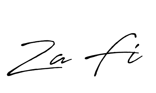 Za Fi stylish signature style. Best Handwritten Sign (Antro_Vectra_Bolder) for my name. Handwritten Signature Collection Ideas for my name Za Fi. Za Fi signature style 7 images and pictures png