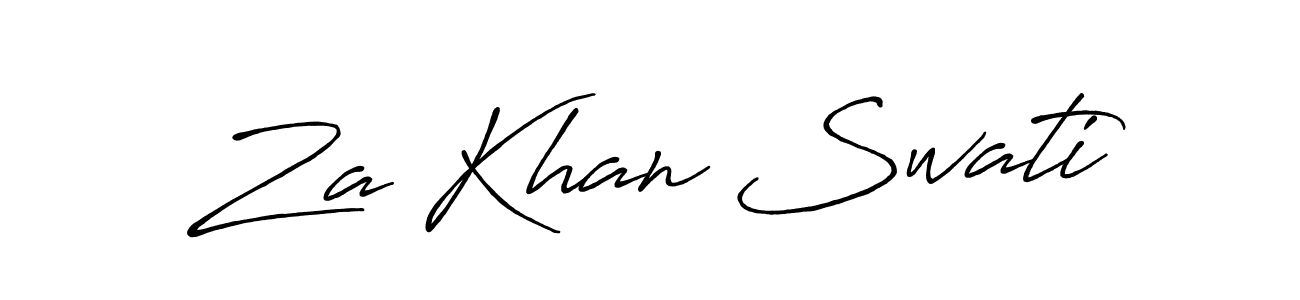 Also You can easily find your signature by using the search form. We will create Za Khan Swati name handwritten signature images for you free of cost using Antro_Vectra_Bolder sign style. Za Khan Swati signature style 7 images and pictures png