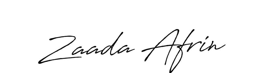 Zaada Afrin stylish signature style. Best Handwritten Sign (Antro_Vectra_Bolder) for my name. Handwritten Signature Collection Ideas for my name Zaada Afrin. Zaada Afrin signature style 7 images and pictures png