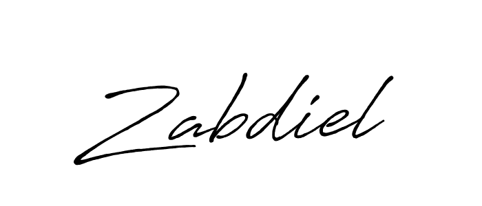 Create a beautiful signature design for name Zabdiel. With this signature (Antro_Vectra_Bolder) fonts, you can make a handwritten signature for free. Zabdiel signature style 7 images and pictures png