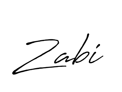 Zabi stylish signature style. Best Handwritten Sign (Antro_Vectra_Bolder) for my name. Handwritten Signature Collection Ideas for my name Zabi. Zabi signature style 7 images and pictures png