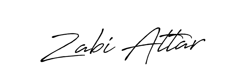 Also we have Zabi Attar name is the best signature style. Create professional handwritten signature collection using Antro_Vectra_Bolder autograph style. Zabi Attar signature style 7 images and pictures png