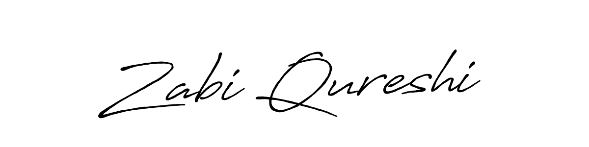 Create a beautiful signature design for name Zabi Qureshi. With this signature (Antro_Vectra_Bolder) fonts, you can make a handwritten signature for free. Zabi Qureshi signature style 7 images and pictures png