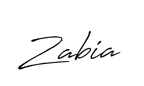 Create a beautiful signature design for name Zabia. With this signature (Antro_Vectra_Bolder) fonts, you can make a handwritten signature for free. Zabia signature style 7 images and pictures png