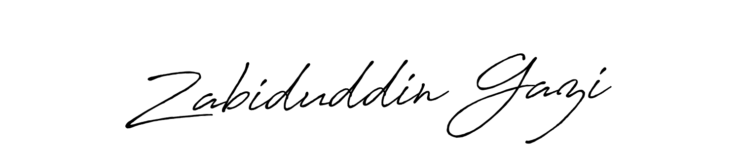 Design your own signature with our free online signature maker. With this signature software, you can create a handwritten (Antro_Vectra_Bolder) signature for name Zabiduddin Gazi. Zabiduddin Gazi signature style 7 images and pictures png