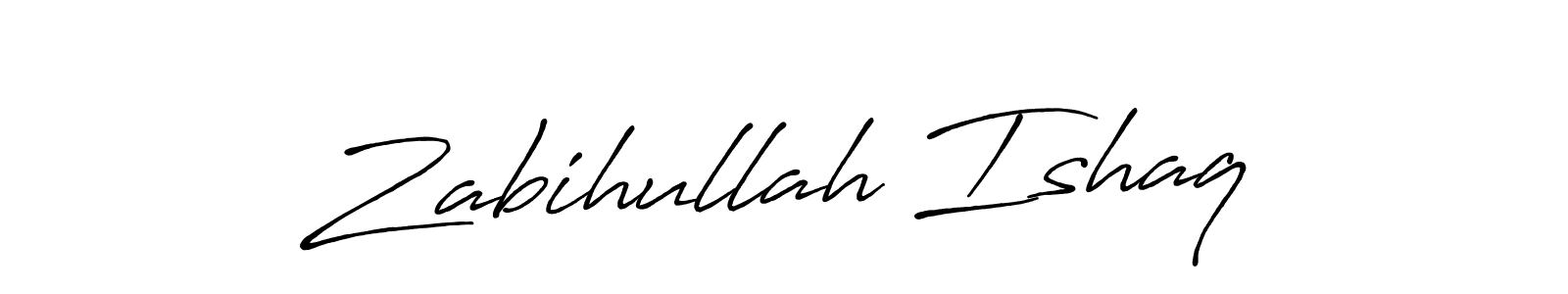 Use a signature maker to create a handwritten signature online. With this signature software, you can design (Antro_Vectra_Bolder) your own signature for name Zabihullah Ishaq. Zabihullah Ishaq signature style 7 images and pictures png