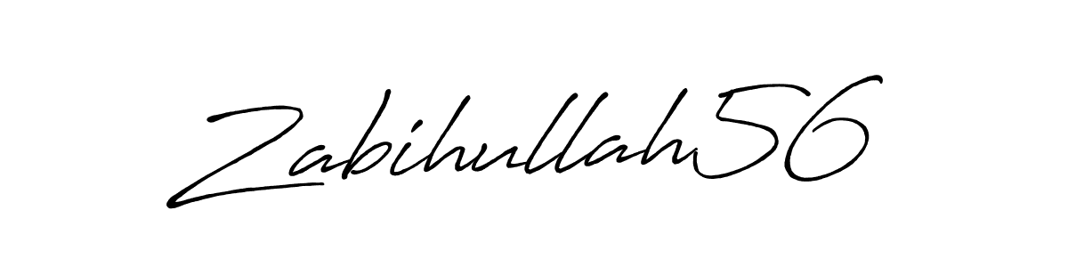 Design your own signature with our free online signature maker. With this signature software, you can create a handwritten (Antro_Vectra_Bolder) signature for name Zabihullah56. Zabihullah56 signature style 7 images and pictures png