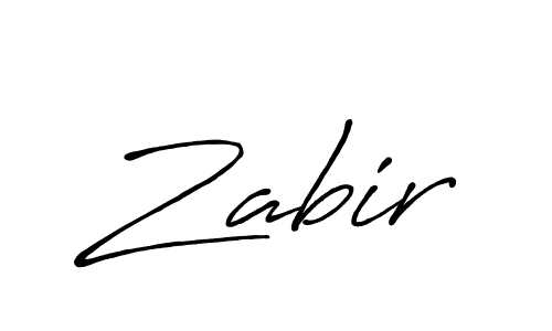 Make a beautiful signature design for name Zabir. With this signature (Antro_Vectra_Bolder) style, you can create a handwritten signature for free. Zabir signature style 7 images and pictures png