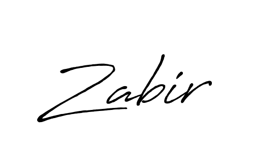 Make a beautiful signature design for name Zabir. With this signature (Antro_Vectra_Bolder) style, you can create a handwritten signature for free. Zabir signature style 7 images and pictures png