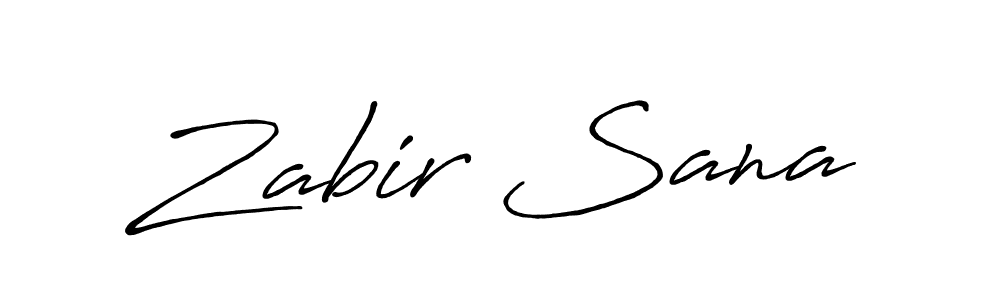 Zabir Sana stylish signature style. Best Handwritten Sign (Antro_Vectra_Bolder) for my name. Handwritten Signature Collection Ideas for my name Zabir Sana. Zabir Sana signature style 7 images and pictures png