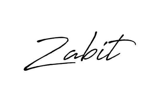 Design your own signature with our free online signature maker. With this signature software, you can create a handwritten (Antro_Vectra_Bolder) signature for name Zabit. Zabit signature style 7 images and pictures png