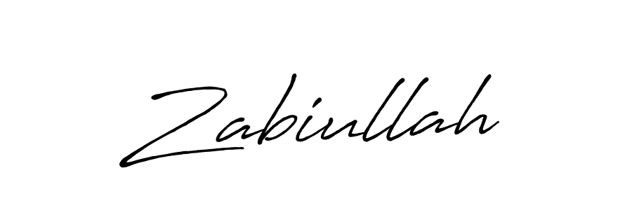 Use a signature maker to create a handwritten signature online. With this signature software, you can design (Antro_Vectra_Bolder) your own signature for name Zabiullah. Zabiullah signature style 7 images and pictures png
