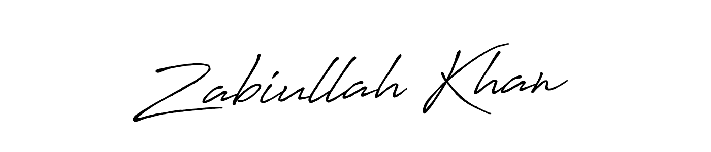 The best way (Antro_Vectra_Bolder) to make a short signature is to pick only two or three words in your name. The name Zabiullah Khan include a total of six letters. For converting this name. Zabiullah Khan signature style 7 images and pictures png
