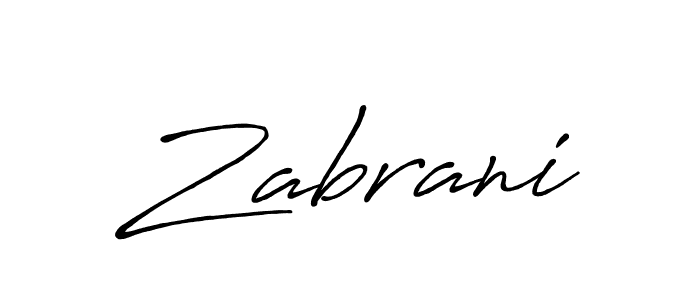 Design your own signature with our free online signature maker. With this signature software, you can create a handwritten (Antro_Vectra_Bolder) signature for name Zabrani. Zabrani signature style 7 images and pictures png