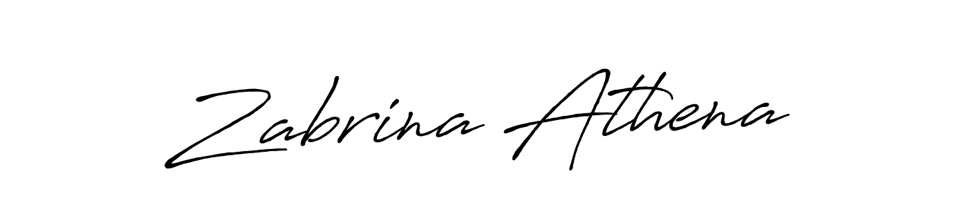 Zabrina Athena stylish signature style. Best Handwritten Sign (Antro_Vectra_Bolder) for my name. Handwritten Signature Collection Ideas for my name Zabrina Athena. Zabrina Athena signature style 7 images and pictures png