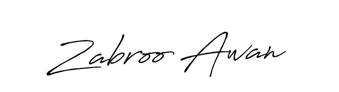 You should practise on your own different ways (Antro_Vectra_Bolder) to write your name (Zabroo Awan) in signature. don't let someone else do it for you. Zabroo Awan signature style 7 images and pictures png