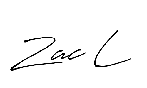 Similarly Antro_Vectra_Bolder is the best handwritten signature design. Signature creator online .You can use it as an online autograph creator for name Zac L. Zac L signature style 7 images and pictures png
