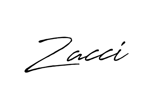 How to make Zacci name signature. Use Antro_Vectra_Bolder style for creating short signs online. This is the latest handwritten sign. Zacci signature style 7 images and pictures png