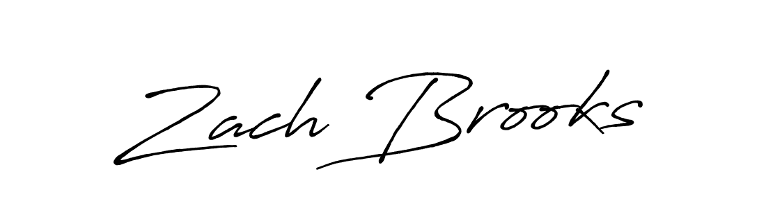 Use a signature maker to create a handwritten signature online. With this signature software, you can design (Antro_Vectra_Bolder) your own signature for name Zach Brooks. Zach Brooks signature style 7 images and pictures png