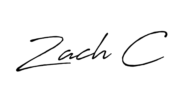 Also we have Zach C name is the best signature style. Create professional handwritten signature collection using Antro_Vectra_Bolder autograph style. Zach C signature style 7 images and pictures png