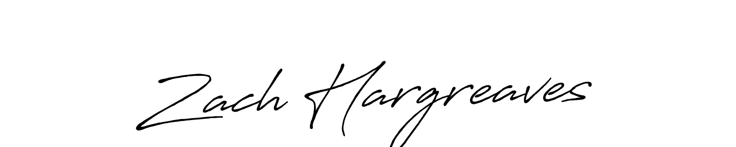 Zach Hargreaves stylish signature style. Best Handwritten Sign (Antro_Vectra_Bolder) for my name. Handwritten Signature Collection Ideas for my name Zach Hargreaves. Zach Hargreaves signature style 7 images and pictures png