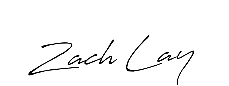 How to make Zach Lay name signature. Use Antro_Vectra_Bolder style for creating short signs online. This is the latest handwritten sign. Zach Lay signature style 7 images and pictures png