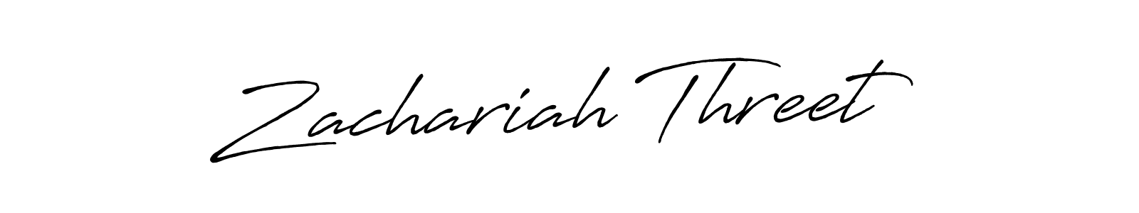 Zachariah Threet stylish signature style. Best Handwritten Sign (Antro_Vectra_Bolder) for my name. Handwritten Signature Collection Ideas for my name Zachariah Threet. Zachariah Threet signature style 7 images and pictures png