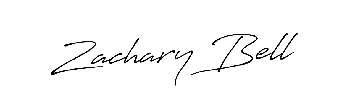 How to make Zachary Bell name signature. Use Antro_Vectra_Bolder style for creating short signs online. This is the latest handwritten sign. Zachary Bell signature style 7 images and pictures png