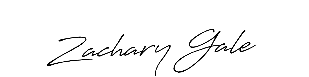 Design your own signature with our free online signature maker. With this signature software, you can create a handwritten (Antro_Vectra_Bolder) signature for name Zachary Gale. Zachary Gale signature style 7 images and pictures png