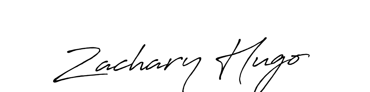 How to make Zachary Hugo signature? Antro_Vectra_Bolder is a professional autograph style. Create handwritten signature for Zachary Hugo name. Zachary Hugo signature style 7 images and pictures png