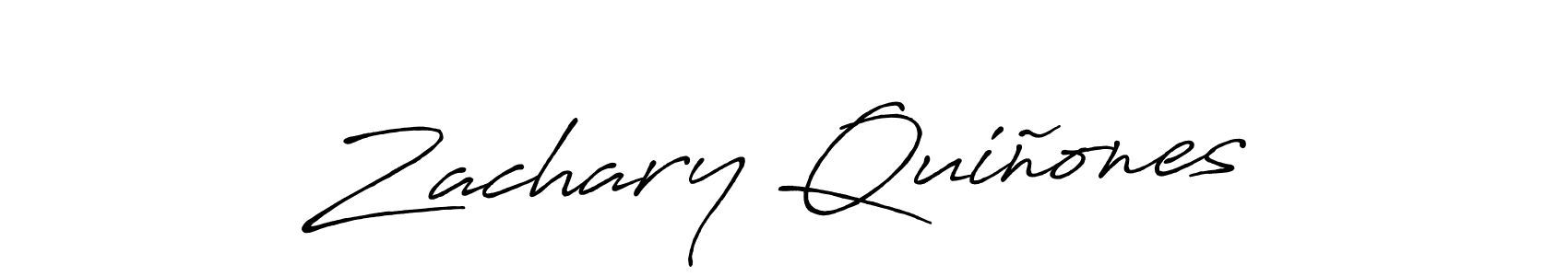 Use a signature maker to create a handwritten signature online. With this signature software, you can design (Antro_Vectra_Bolder) your own signature for name Zachary Quiñones. Zachary Quiñones signature style 7 images and pictures png