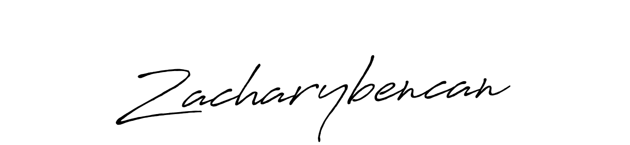 It looks lik you need a new signature style for name Zacharybencan. Design unique handwritten (Antro_Vectra_Bolder) signature with our free signature maker in just a few clicks. Zacharybencan signature style 7 images and pictures png