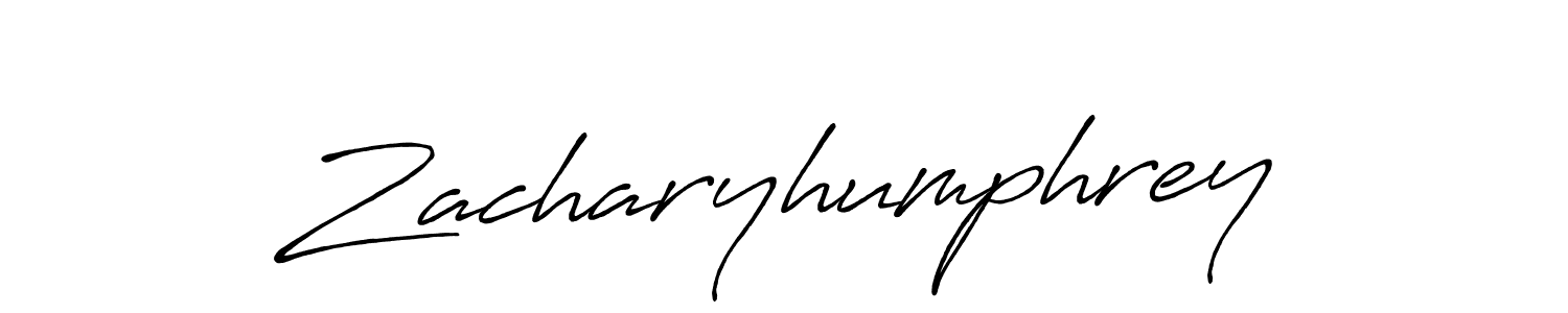 Create a beautiful signature design for name Zacharyhumphrey. With this signature (Antro_Vectra_Bolder) fonts, you can make a handwritten signature for free. Zacharyhumphrey signature style 7 images and pictures png