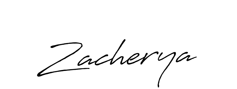 Create a beautiful signature design for name Zacherya. With this signature (Antro_Vectra_Bolder) fonts, you can make a handwritten signature for free. Zacherya signature style 7 images and pictures png