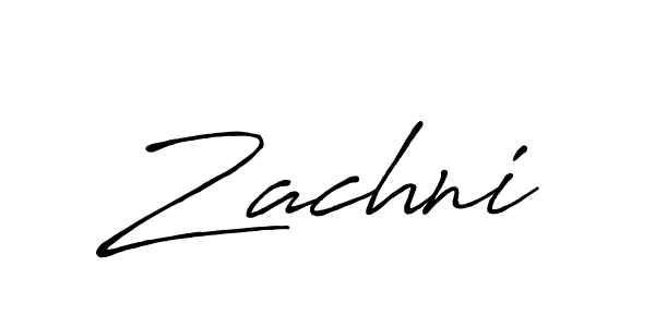 Create a beautiful signature design for name Zachni. With this signature (Antro_Vectra_Bolder) fonts, you can make a handwritten signature for free. Zachni signature style 7 images and pictures png