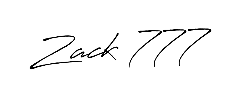 It looks lik you need a new signature style for name Zack 777. Design unique handwritten (Antro_Vectra_Bolder) signature with our free signature maker in just a few clicks. Zack 777 signature style 7 images and pictures png