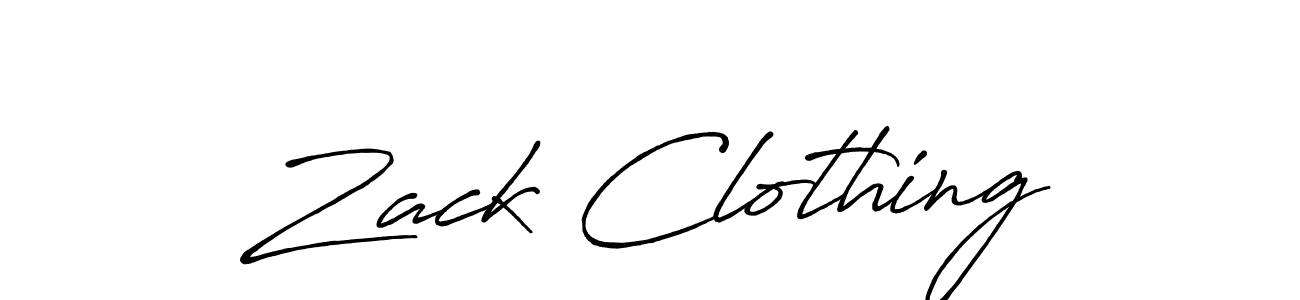 How to make Zack Clothing name signature. Use Antro_Vectra_Bolder style for creating short signs online. This is the latest handwritten sign. Zack Clothing signature style 7 images and pictures png