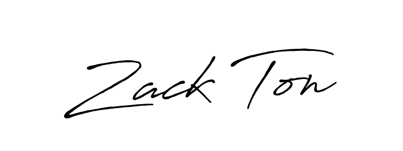 How to make Zack Ton signature? Antro_Vectra_Bolder is a professional autograph style. Create handwritten signature for Zack Ton name. Zack Ton signature style 7 images and pictures png