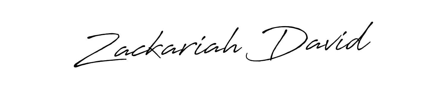 How to make Zackariah David signature? Antro_Vectra_Bolder is a professional autograph style. Create handwritten signature for Zackariah David name. Zackariah David signature style 7 images and pictures png