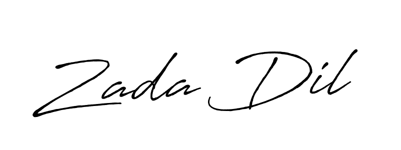 Create a beautiful signature design for name Zada Dil. With this signature (Antro_Vectra_Bolder) fonts, you can make a handwritten signature for free. Zada Dil signature style 7 images and pictures png
