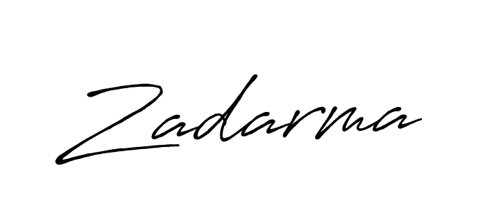 Zadarma stylish signature style. Best Handwritten Sign (Antro_Vectra_Bolder) for my name. Handwritten Signature Collection Ideas for my name Zadarma. Zadarma signature style 7 images and pictures png