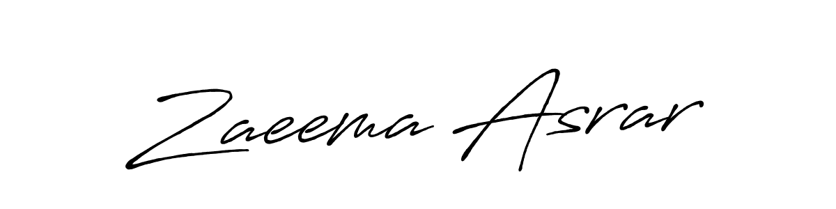 Similarly Antro_Vectra_Bolder is the best handwritten signature design. Signature creator online .You can use it as an online autograph creator for name Zaeema Asrar. Zaeema Asrar signature style 7 images and pictures png