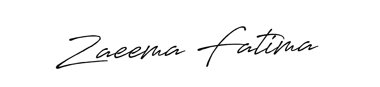 Design your own signature with our free online signature maker. With this signature software, you can create a handwritten (Antro_Vectra_Bolder) signature for name Zaeema Fatima. Zaeema Fatima signature style 7 images and pictures png