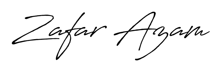 A dynamic signature style for Zafar Azam using Antro_Vectra_Bolder script. Designed to look authentic, handwritten, and professional. Zafar Azam signature style 7 images and pictures png