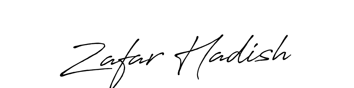 Create a beautiful signature design for name Zafar Hadish. With this signature (Antro_Vectra_Bolder) fonts, you can make a handwritten signature for free. Zafar Hadish signature style 7 images and pictures png